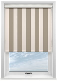 Cowes Stripe (Blackout), Fossil Grey - Roller Blind